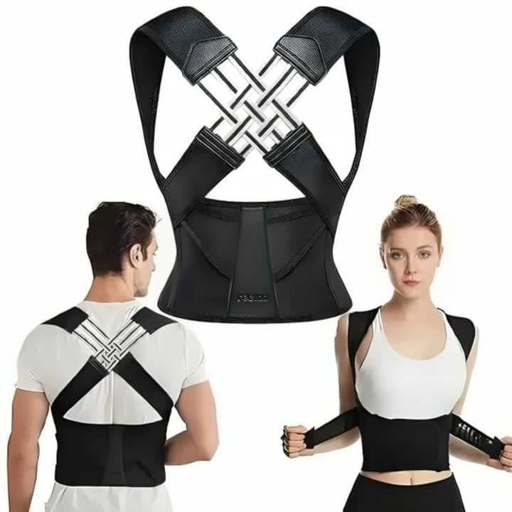 Certified Back Brace Adjustable Posture Corrector for Women and Men, Shoulder Straightener, Adjustable Full Back Support, Upper and Lower Back Pain Relief (Posture Corrector Belt) - Image 1